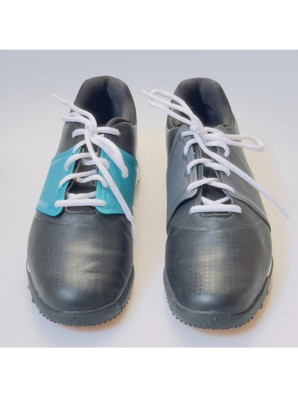 NIKE LUNARLON Women's Shoes Golf Black Blue Grey White Laces Size 7.5 - Picture 6 of 10